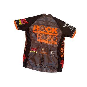 Rock N Road Cycle Mens Cycling Jersey XS Black Orange 2014